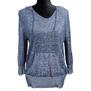 LEVI'S Slouchy Knit Sweater Drawstring Hoodie VINTAGE Rare Size L